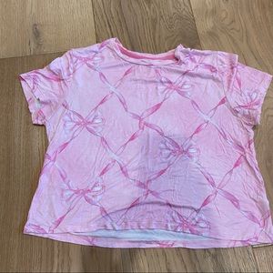 COPY - Cropped LSF bows shirt